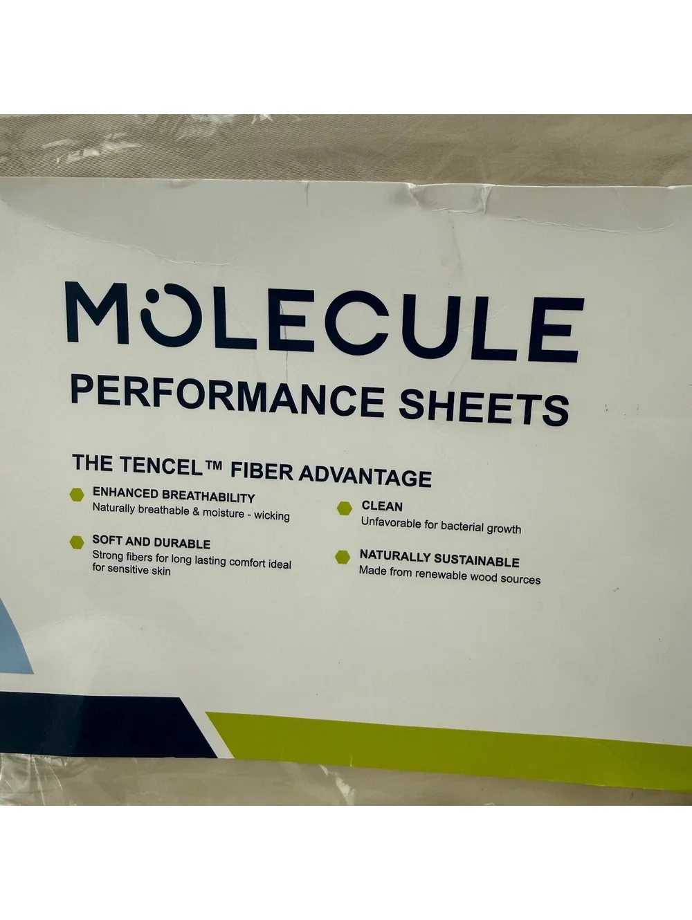 Molecule Performance Sheets Full Sateen 4-Piece Set Ivory